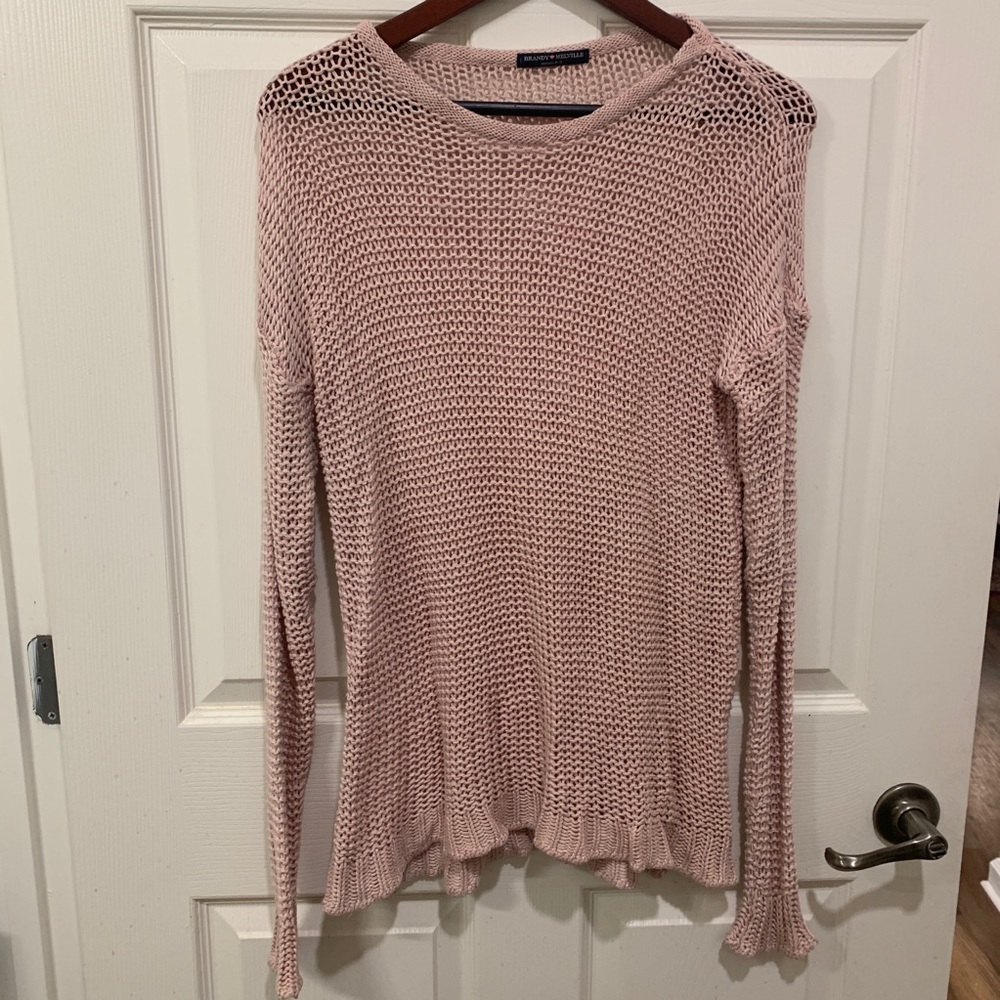 Brandy Melville Blush Pink Knit Sweater - Picture 2 of 6